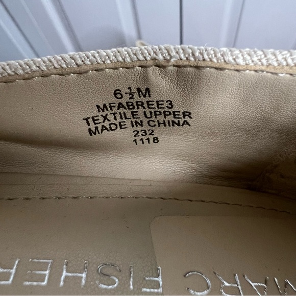 Marc Fisher Beige natural slip on abree flats studded low heel women shoes 6.5 - Picture 8 of 15